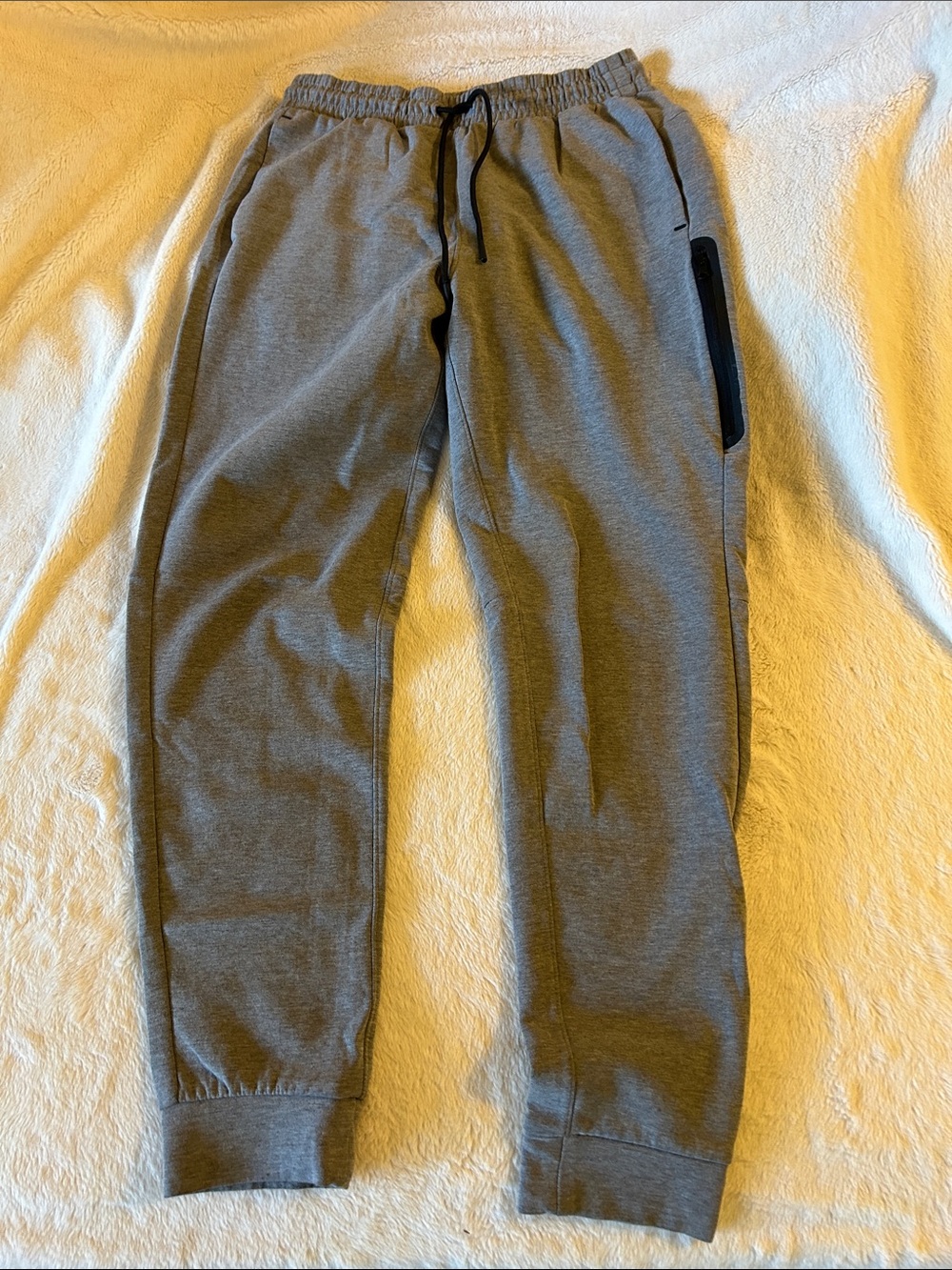 Old Navy Men's Heather Gray Jogger Sweatpants with Zip Pocket
